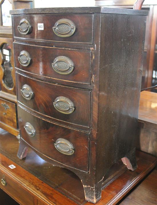 Small repro bowfront chest of drawers